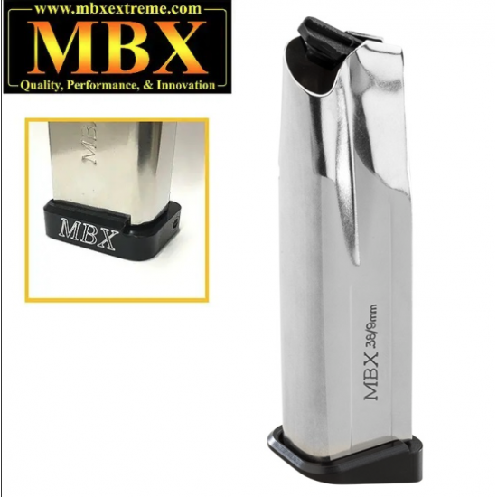MPA MBX 9MM MAGAZINE 126MM WITH ANGLED BASE PAD